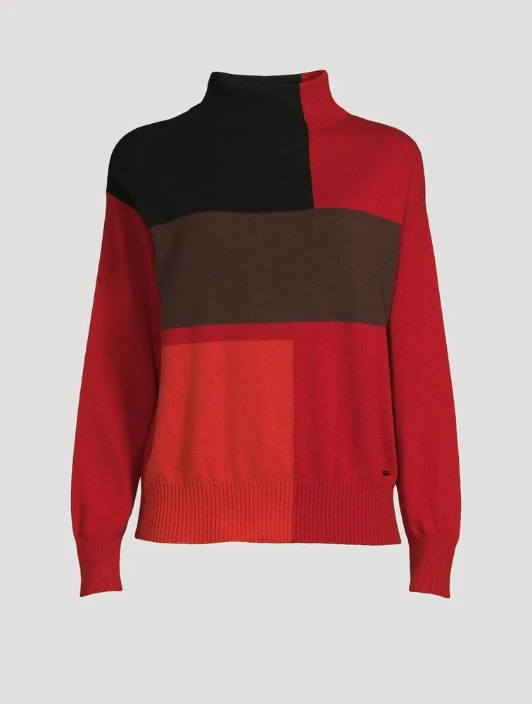 Cashmere Intarsia Knit Sweater