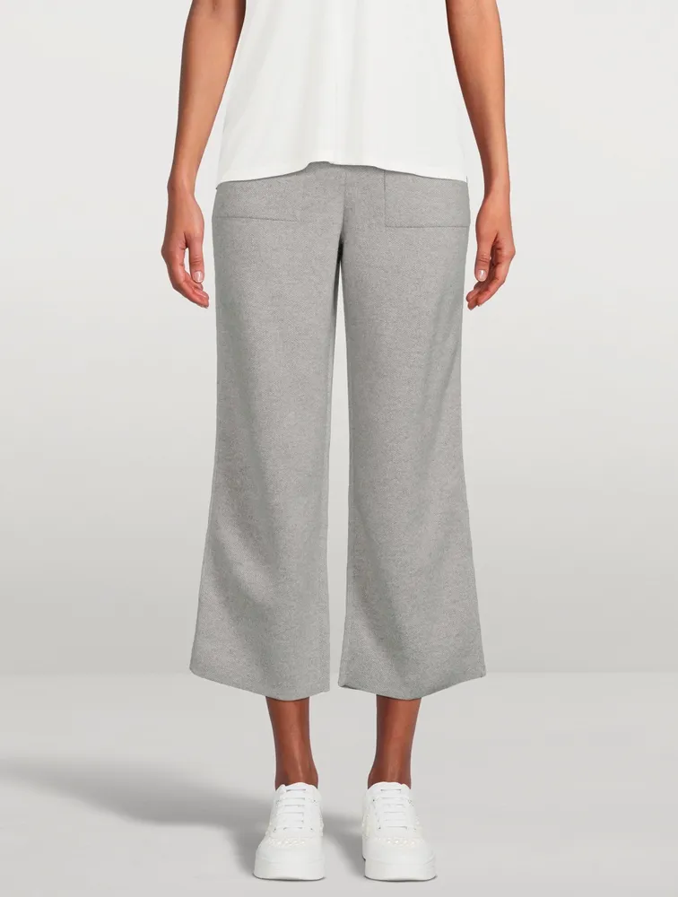 Cashmere Piqué Knit Pants