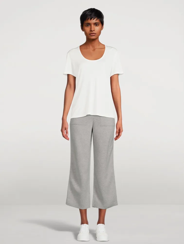 Cashmere Piqué Knit Pants
