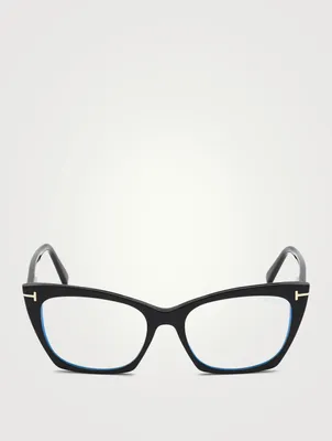 Cat Eye Optical Glasses With Blue Block Lenses