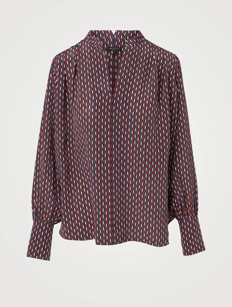 Carly Silk Printed Blouse
