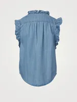 Lauren Sleeveless Ruffle Top