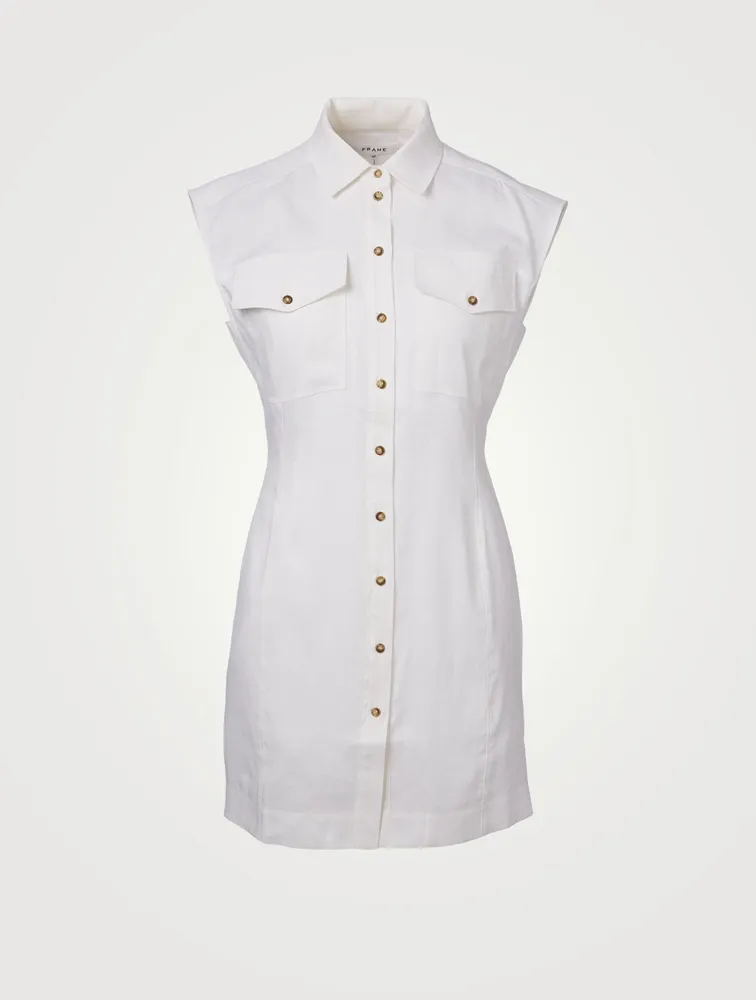 Arie Linen-Blend Mini Dress