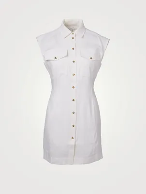Arie Linen-Blend Mini Dress