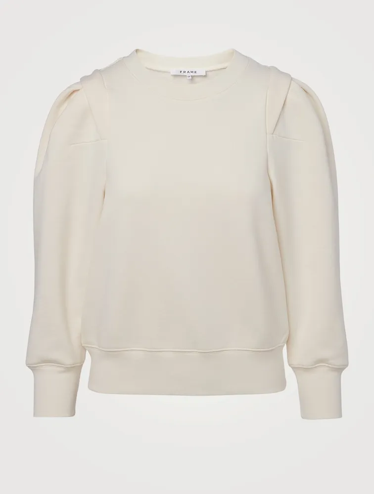 Pleated Shoulder Sweatshirt