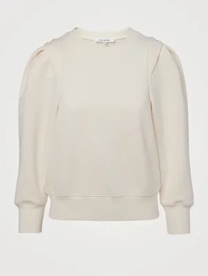 Pleated Shoulder Sweatshirt