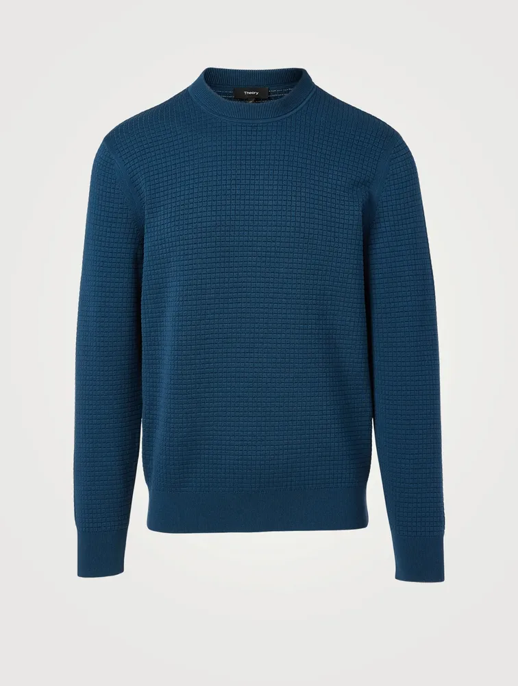 Todd Cotton Waffle-Knit Sweater