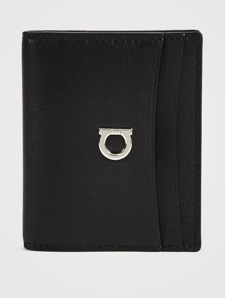 Gancini Leather Credit Card Holder