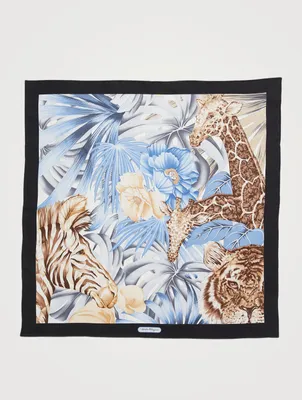 Silk Square Scarf In Foresta Print