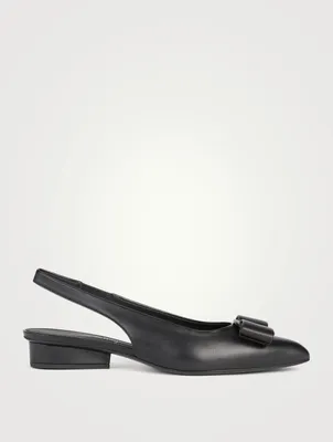 Viva Leather Slingback Flats