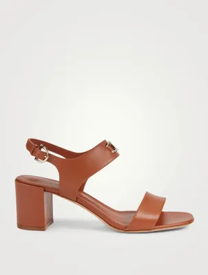 Cayla 55 Leather Heeled Slingback Sandals