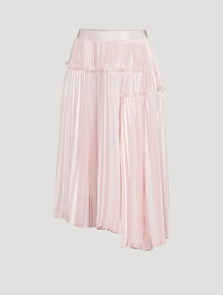 Polyester Satin Pleated Skirt