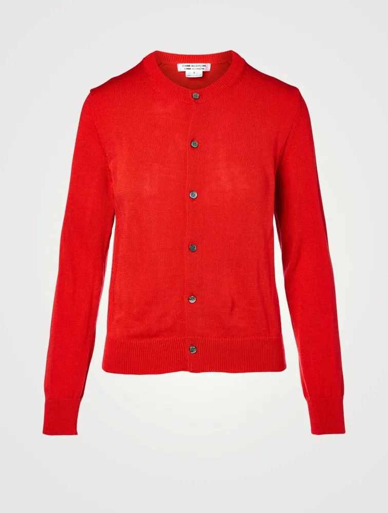 Jersey Crewneck Cardigan