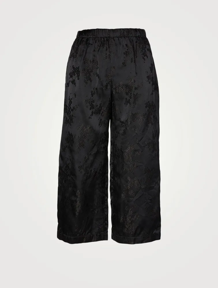 Straight-Leg Jacquard Pants