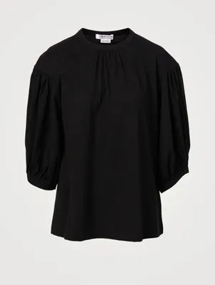 Cotton Puff-Sleeve T-Shirt