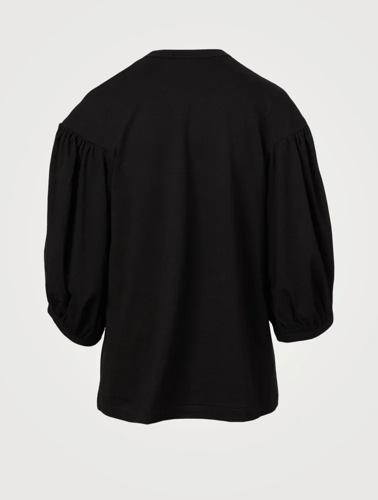 Cotton Puff-Sleeve T-Shirt