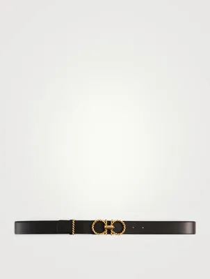 Gancini Leather Belt