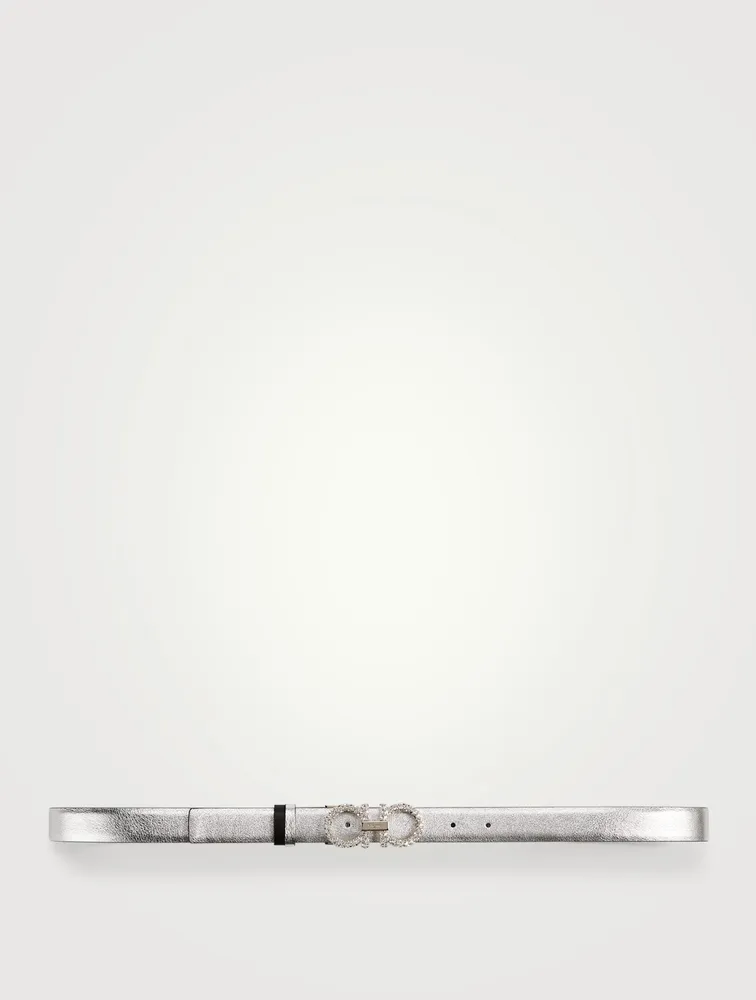Gancini Leather Belt