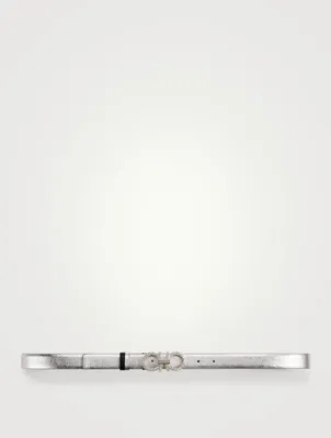 Gancini Leather Belt