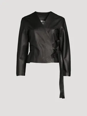 Leather Wrap Jacket