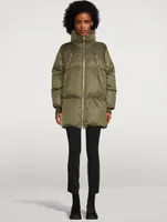 Nylon Zipped Puffer Jacket