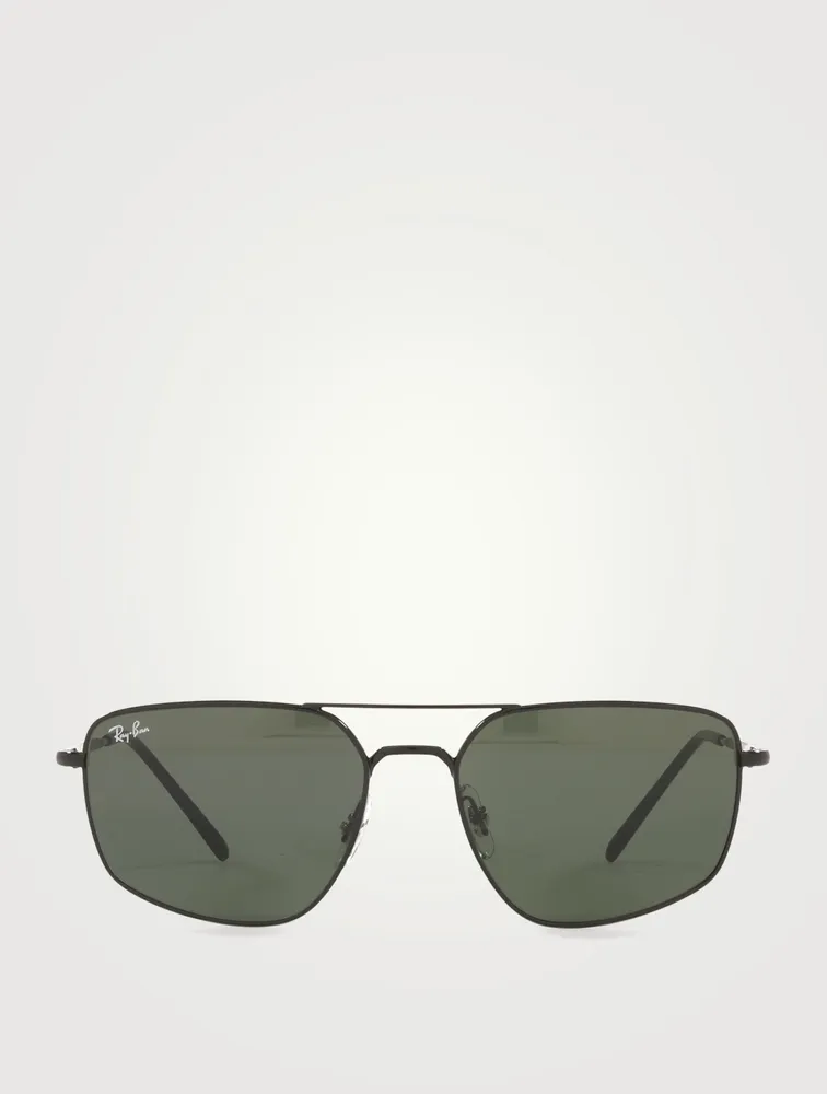 RB3666 Rectangular Aviator Sunglasses