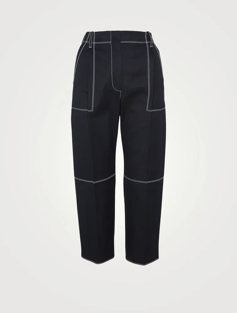 Cotton Gabardine Culotte Pants