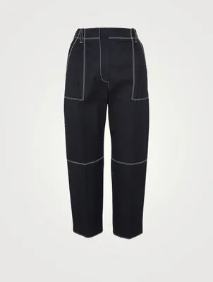 Cotton Gabardine Culotte Pants