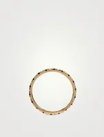 14K Gold Eternity Ring With Diamonds And Sapphire