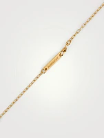 18K Gold Plated And Sterling Silver Rose Pendant Necklace