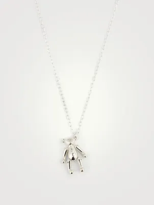 Sterling Silver Bear Pendant Necklace