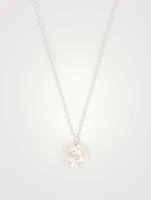 Sterling Silver Mushroom Pendant Necklace