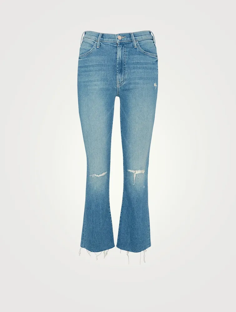 The Hustler High-Waisted Jeans With Ankle Fray