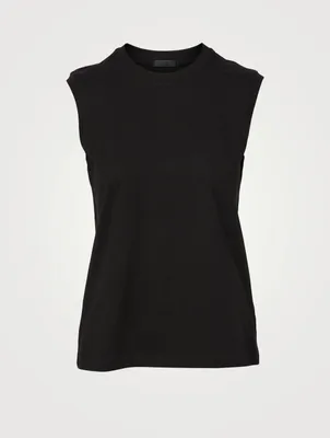 Classic Cotton Jersey Sleeveless T-Shirt