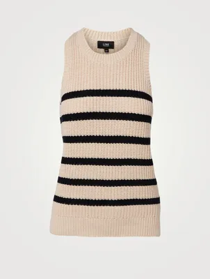 Ada Sleeveless Top Striped Print
