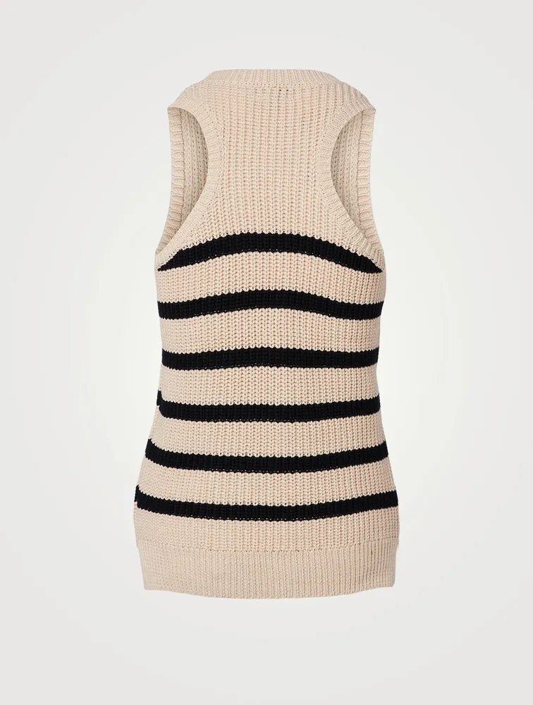 Ada Sleeveless Top Striped Print