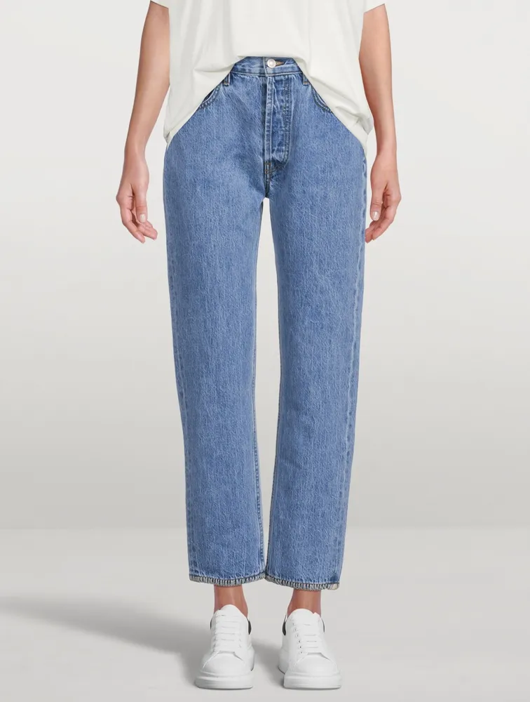 Tate Crop High-Waisted Straight Jeans