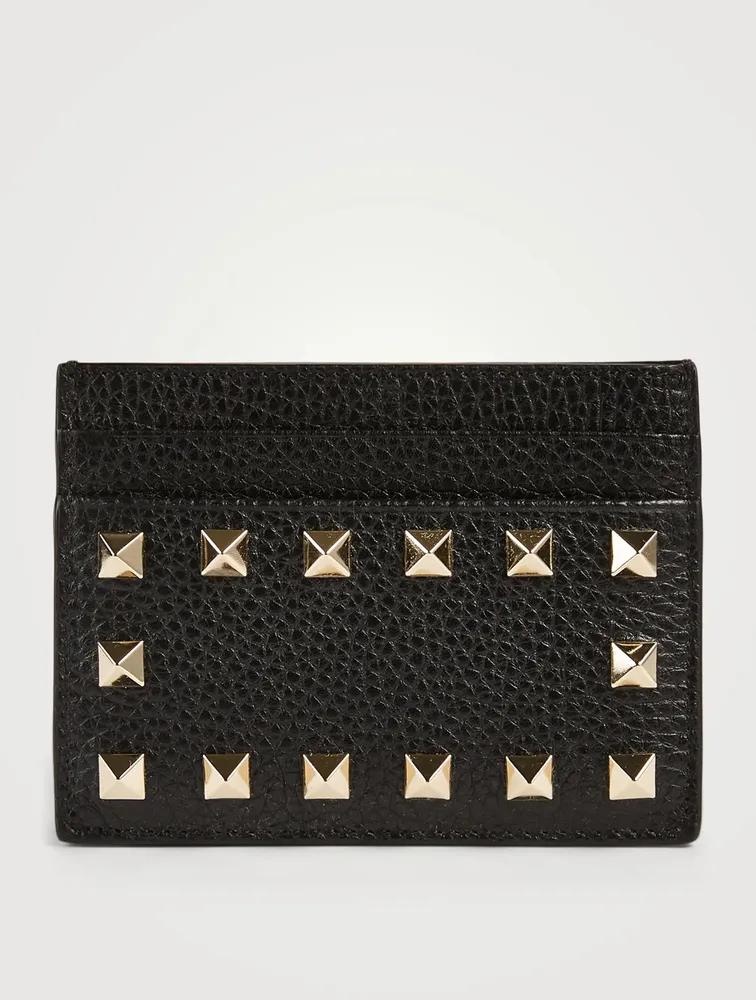 Rockstud Leather Card Holder
