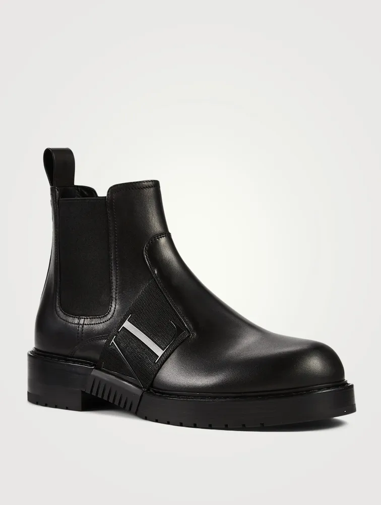 VL7N City Leather Chelsea Boots With Band