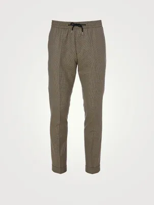 Wool And Silk Pants Houndstooth Print