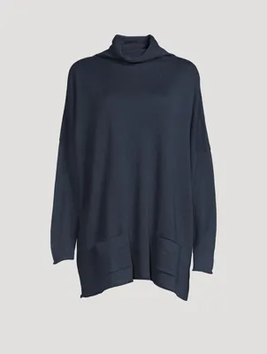 Linen And Cashmere Turtleneck Sweater