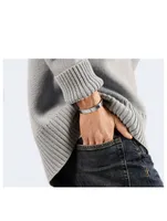 33g Polished Sterling Silver Ribbon Bracelet