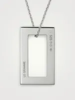 3.4g Polished And Brushed Sterling Silver Pendant Necklace