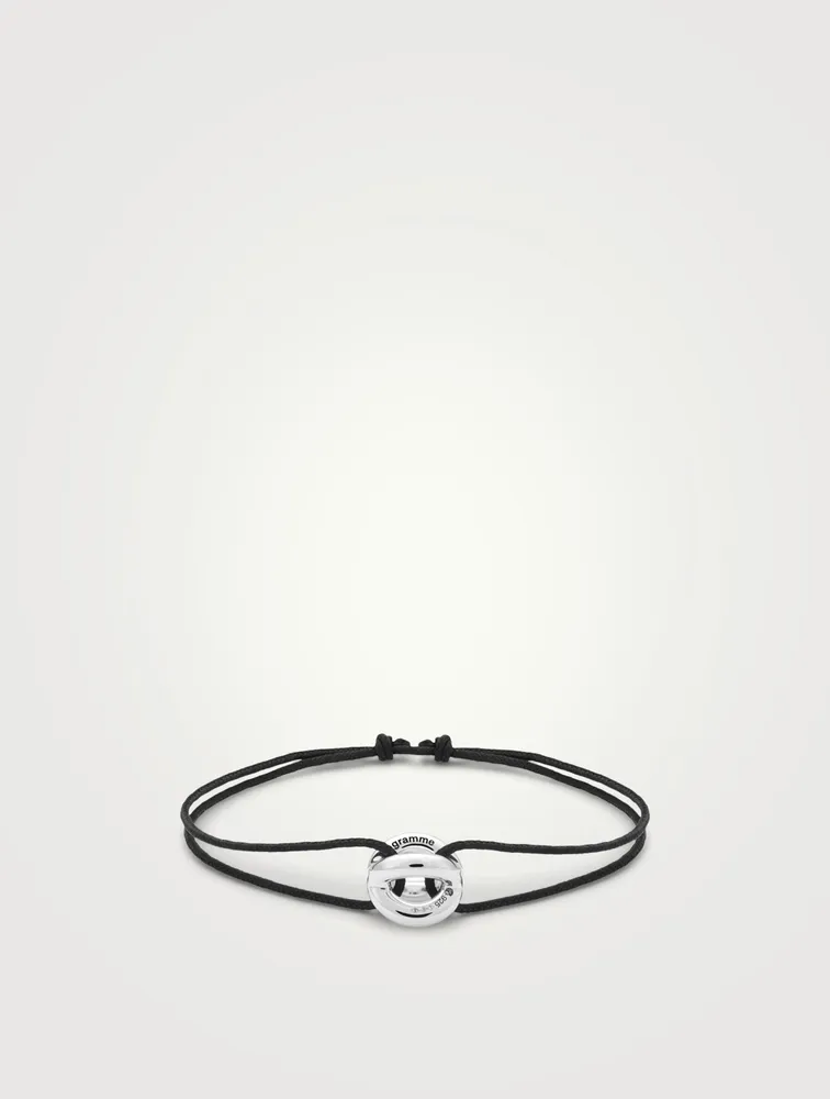 3g Polished Sterling Silver Entrelacs Cord Bracelet