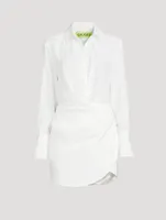 Naha Silk Long-Sleeve Mini Dress
