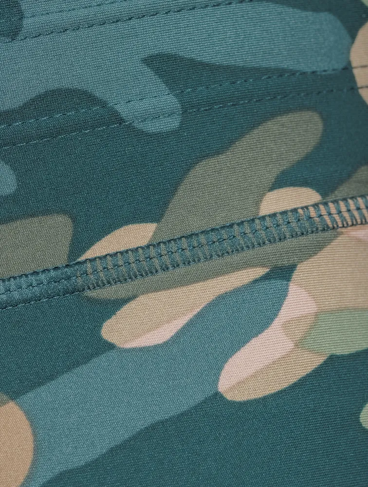 Himalaya Drawstring Midi Leggings Camo Print