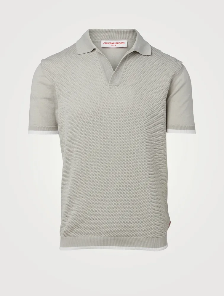 Horton Lattice Stitch Polo Shirt