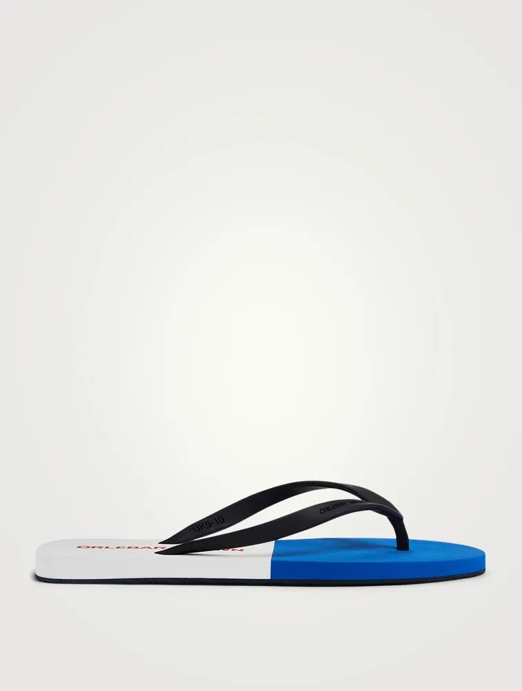 Halston Rubber Flip-Flop Sandals