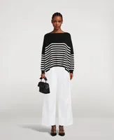 High-Waisted Cropped Jeans With VLOGO Belt