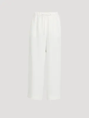 Silk Cropped Pants